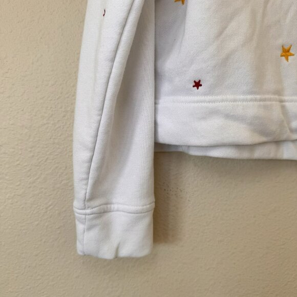 Lou and Grey For Loft White Sweater with Star Detailing Size Medium - Picture 3 of 7